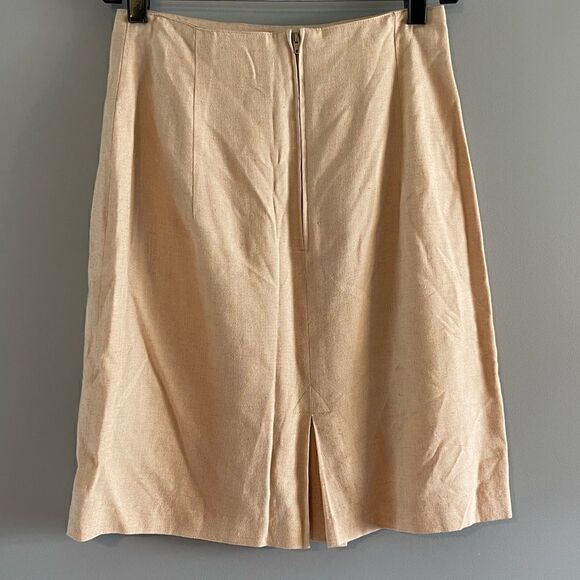 VTG Nina K Linen Blend Pencil Mini Skirt || SZ 6 - Picture 2 of 9